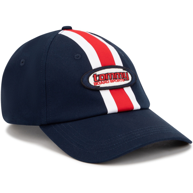 

Tommy Hilfiger Хлопковая бейсболка мужская синяя красная и белая, Navy Blue, Red, White C1G