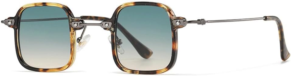 

Модные солнцезащитные очки для женщин с прозрачными градиентными линзами и защитой от УФ-излучения UV400; для мужчин в стиле панк с заклепками; стильные солнцезащитные очки с леопардовым принтом KTUCN, Leopard Greenyellow