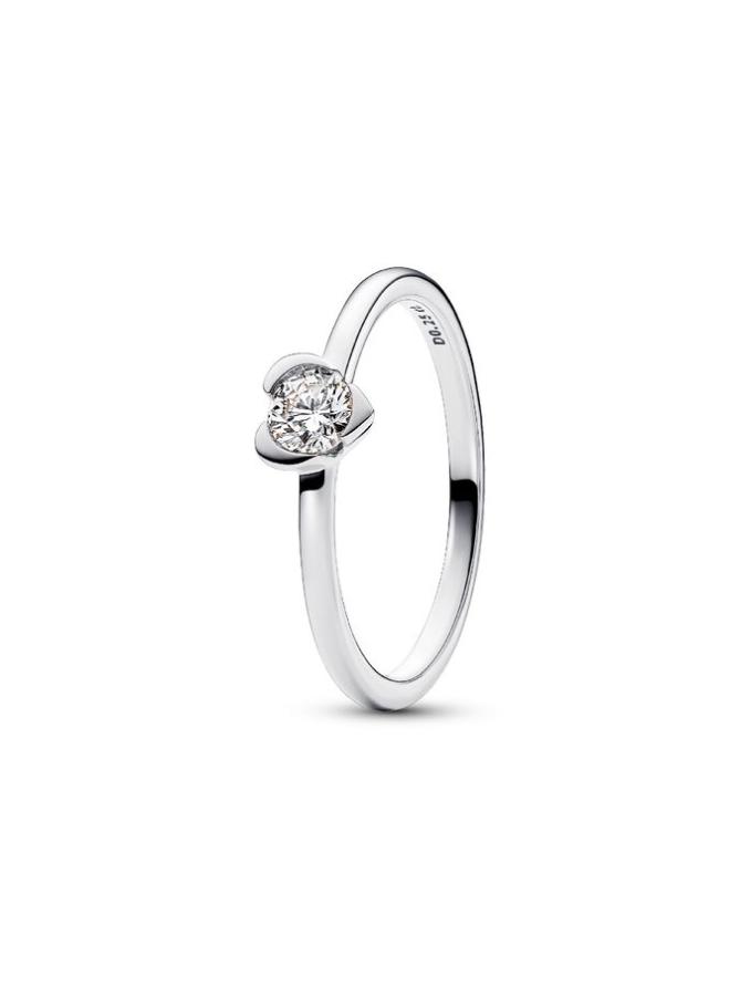 

Кольцо Pandora Talisman Sterling Silver Lab-grown Diamond Heart Ring, стерлинговое серебро