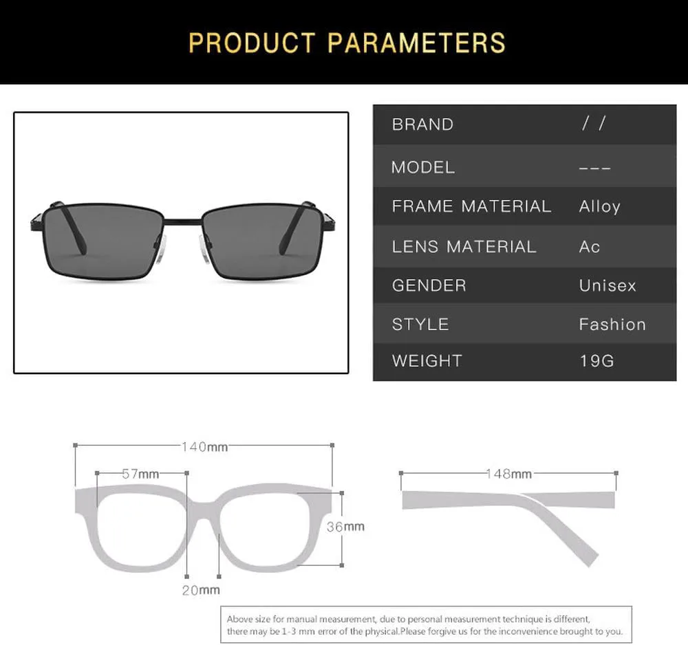 

Солнцезащитные очки для мужчин и женщин 2026 года выпуска, прямоугольной формы, с металлической оправой, защита от УФ-излучения UV400, золотистый MTZJH, One Color