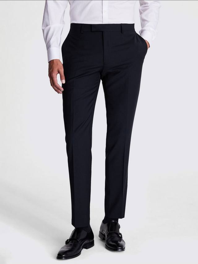 

Брюки для костюма из смеси шерсти x dkny slim fit Moss, черный