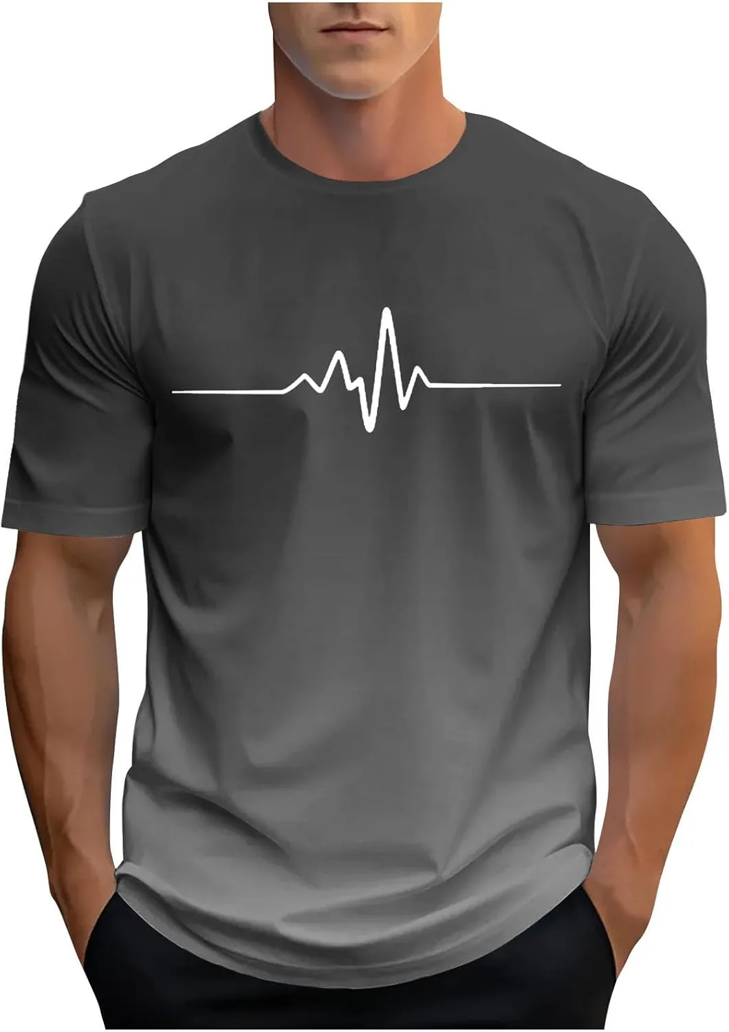 

Мужская футболка с принтом, короткий рукав, градиент