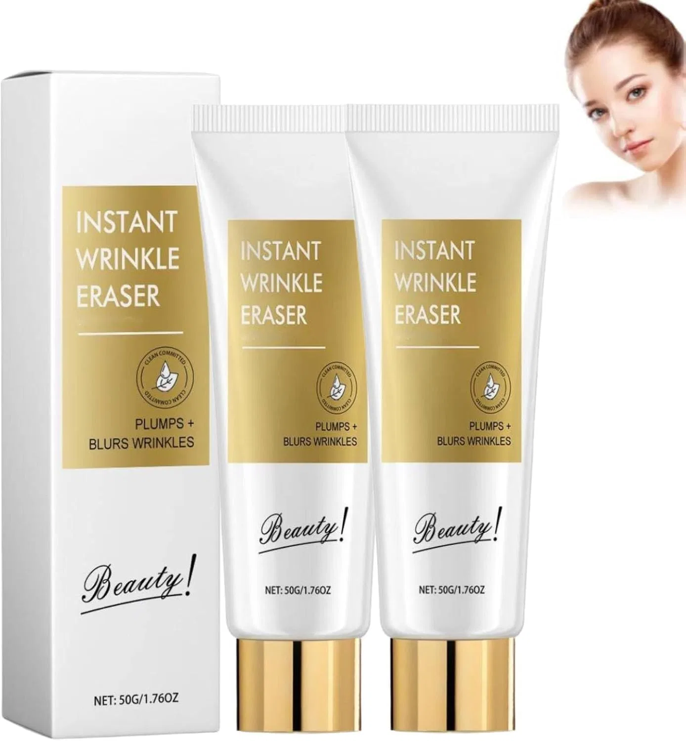 Крем для лица Instant Wrinkle Eraser Shibeikadi, 2 Pieces.