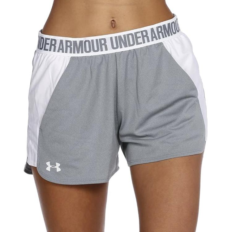 

Женские повседневные шорты серо-белые Under Armour