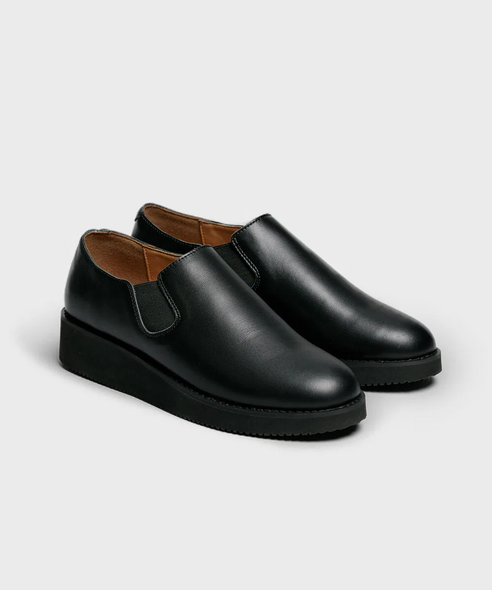 Мужские лоферы Short Side Gore чёрного цвета от Molle Shoes — фото 4