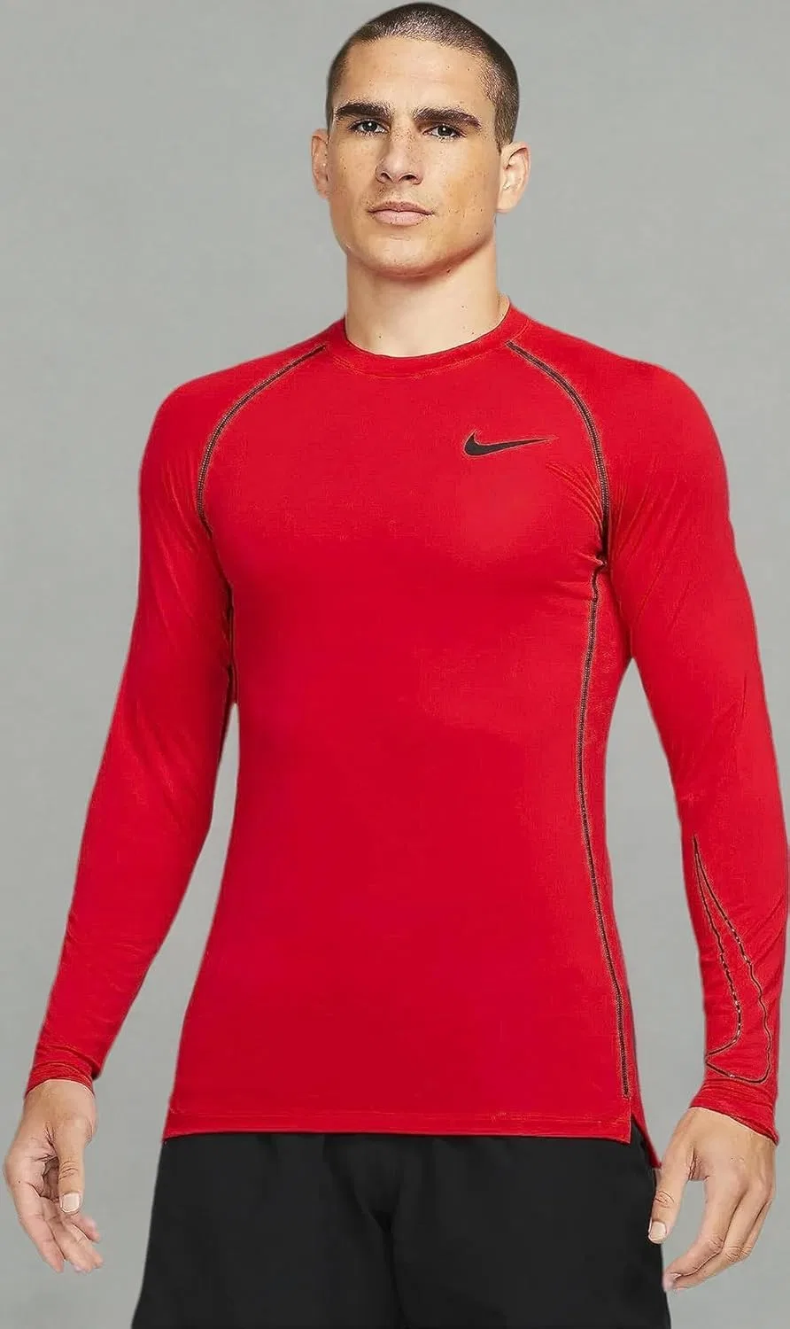 Мужская тренировочная футболка Nike Pro Dri-FIT, красный — фото 2