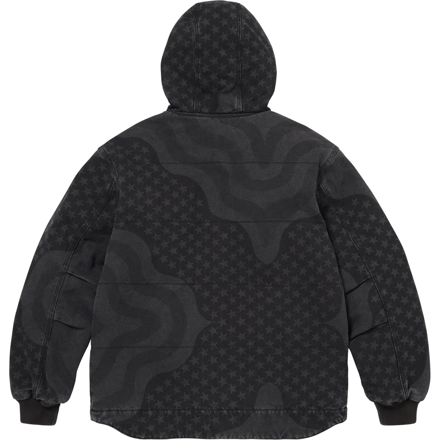 Куртка рабочая стеганая с капюшоном Flag, SS26 WEEK5, унисекс Supreme, Black — фото 3