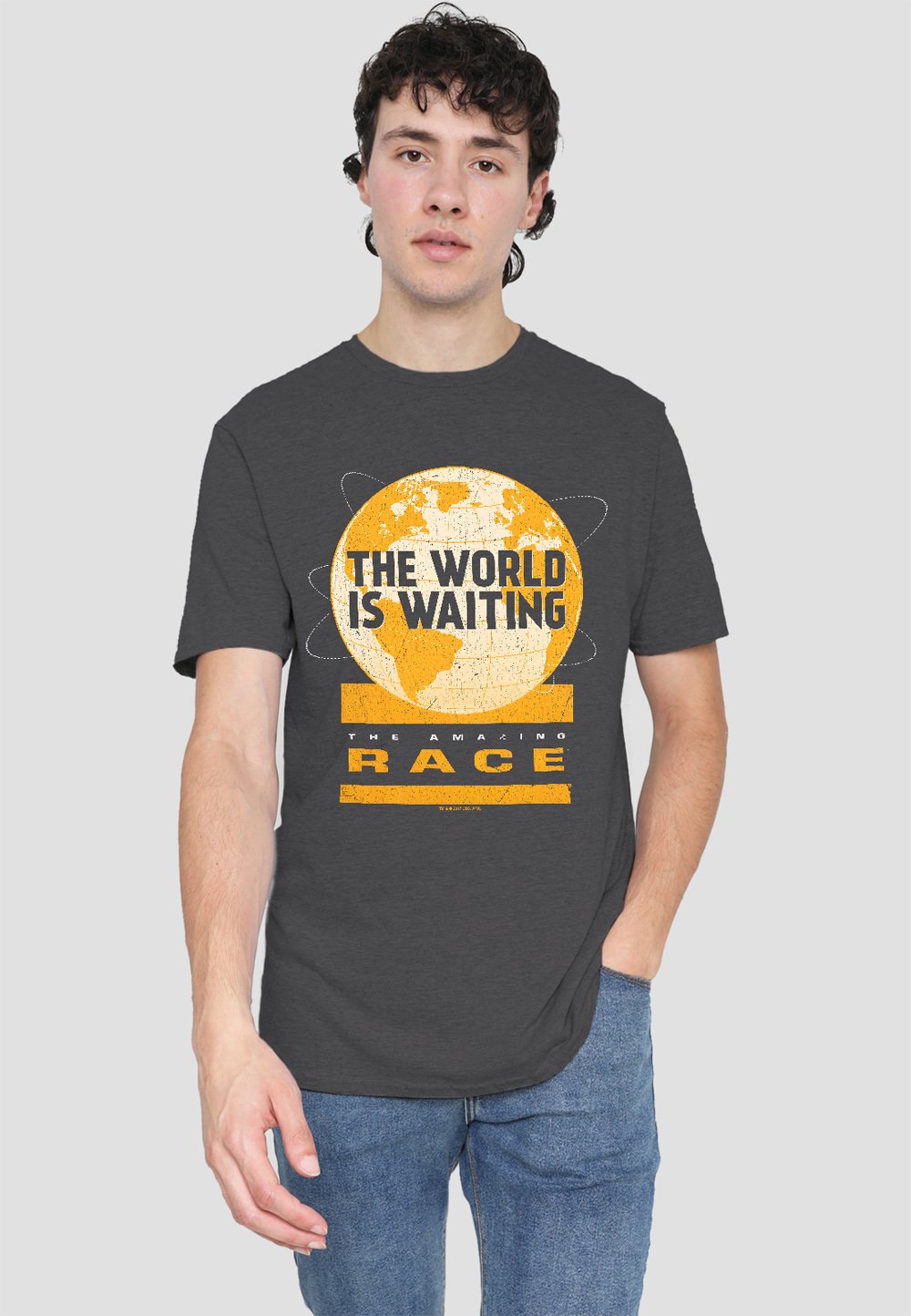 

Футболка с принтом AMAZING RACE WAITING WORLD Cotton Soul, антрацит