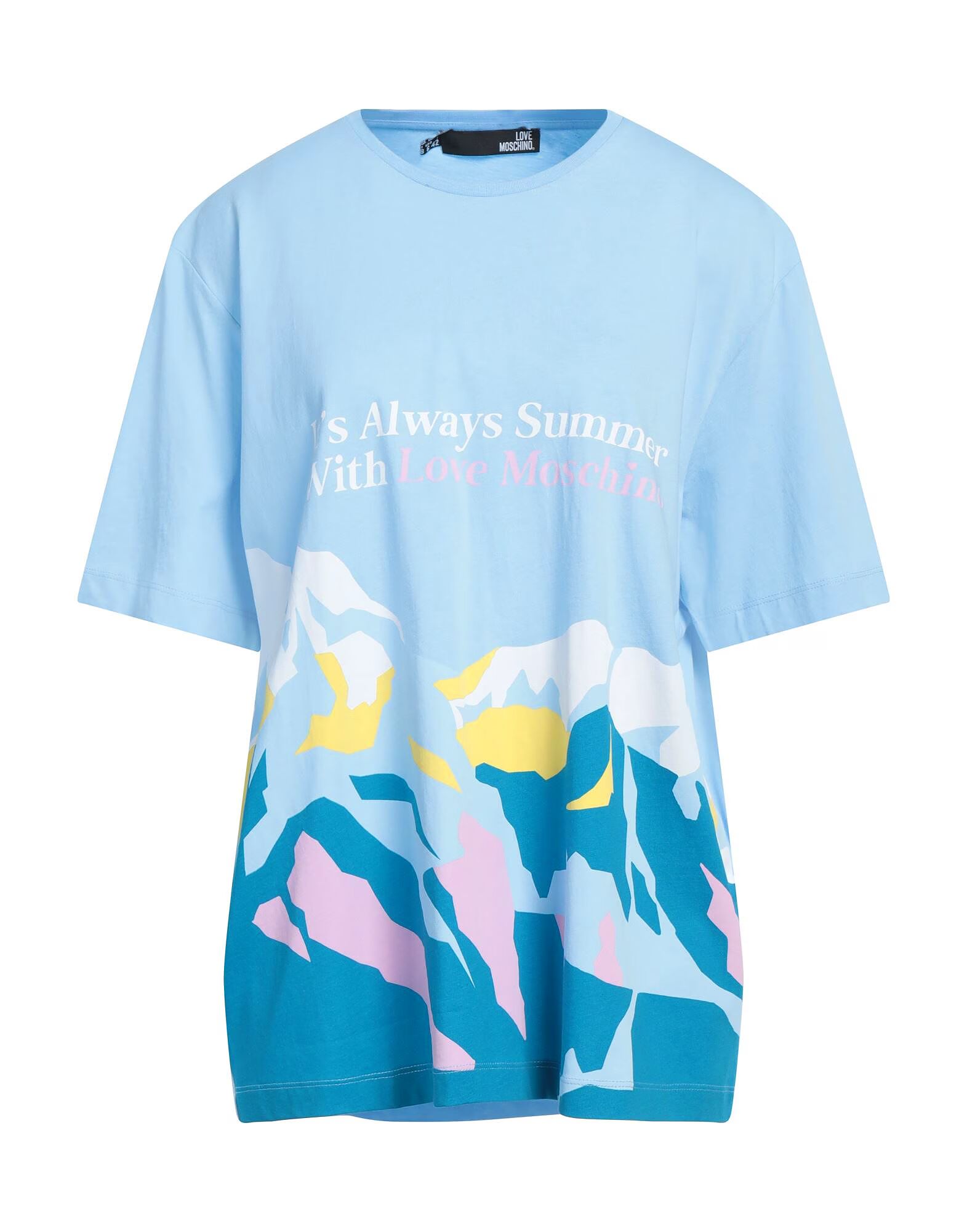 

Футболка Moschino, небесно-голубой