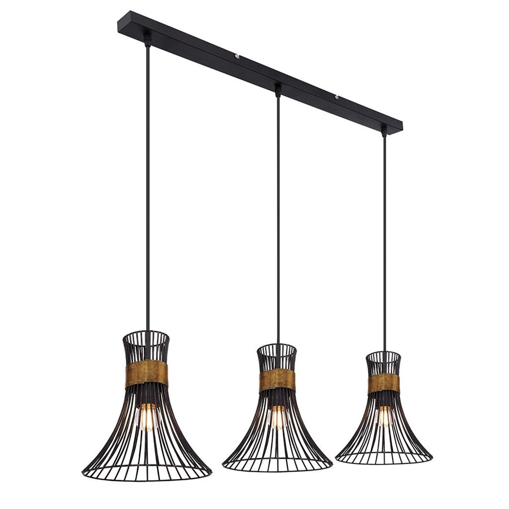 

Подвесной светильник, металл, стержни, черный, золото Globo Lighting