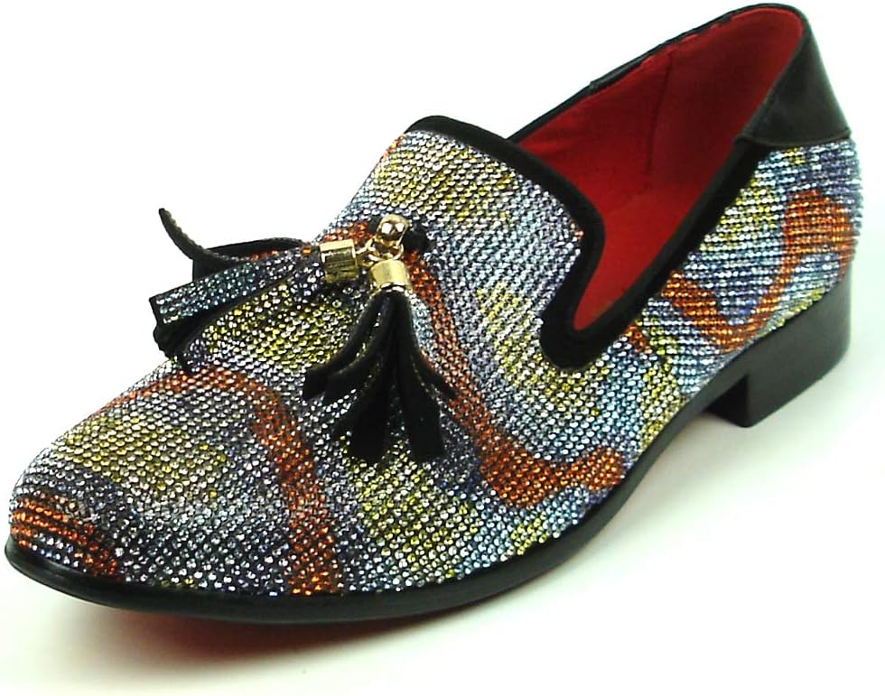 

Мужские лоферы Fiesso от Aurelio Garcia FI-7390 с разноцветными стразами, без застежки Fiesso By Aurelio Garcia