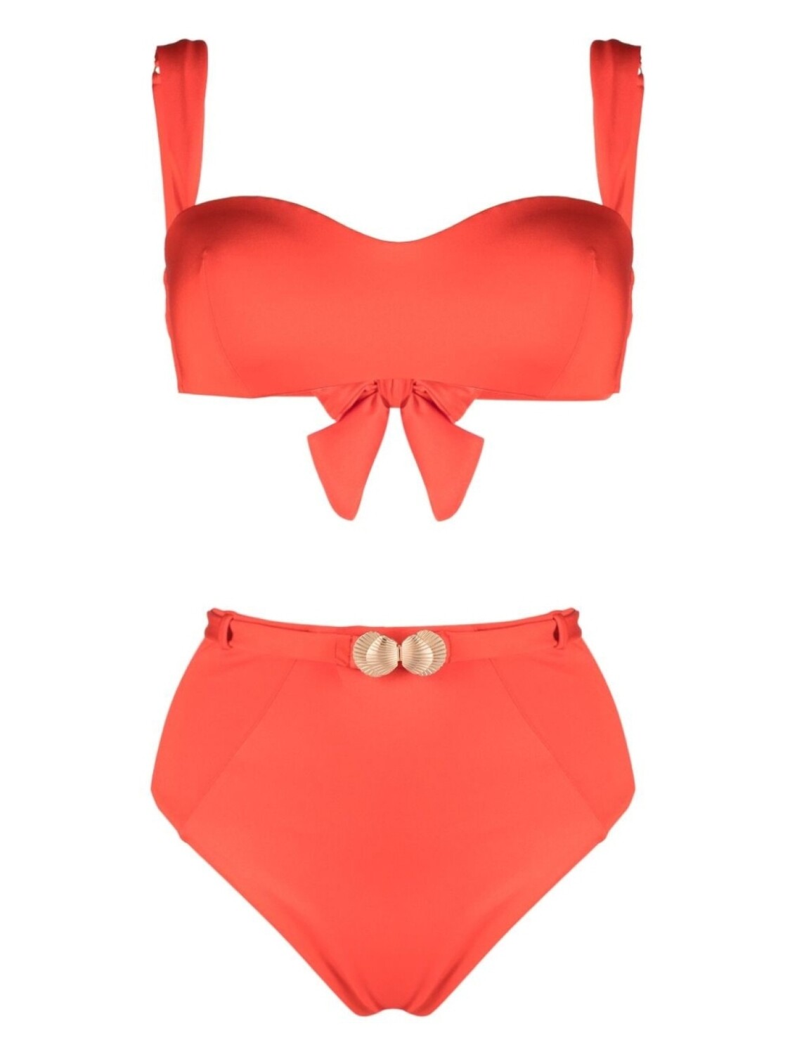 

Noire Swimwear бикини с топом бандо, красный
