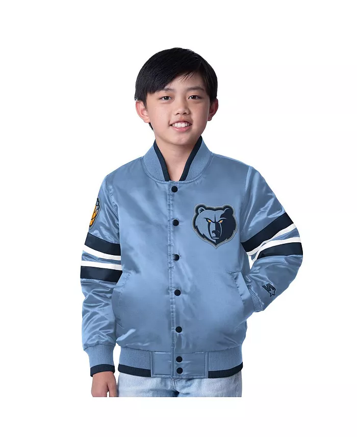 

Куртка с полной застежкой на молнии Big Boys and Girls Starter Light Blue Memphis Grizzlies Scout Varsity