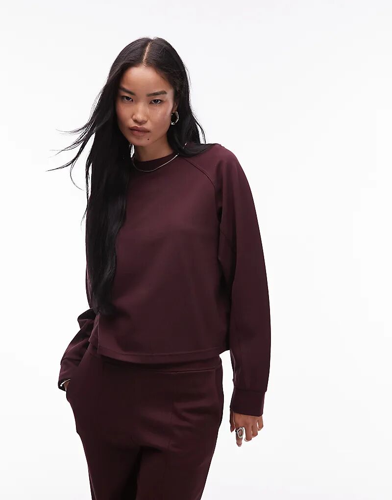 

Свитшот Mango в бордовом цвете