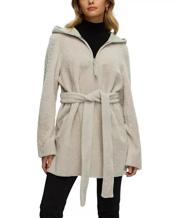 

Двусторонняя парка на молнии из овчины Gorski, бежевый