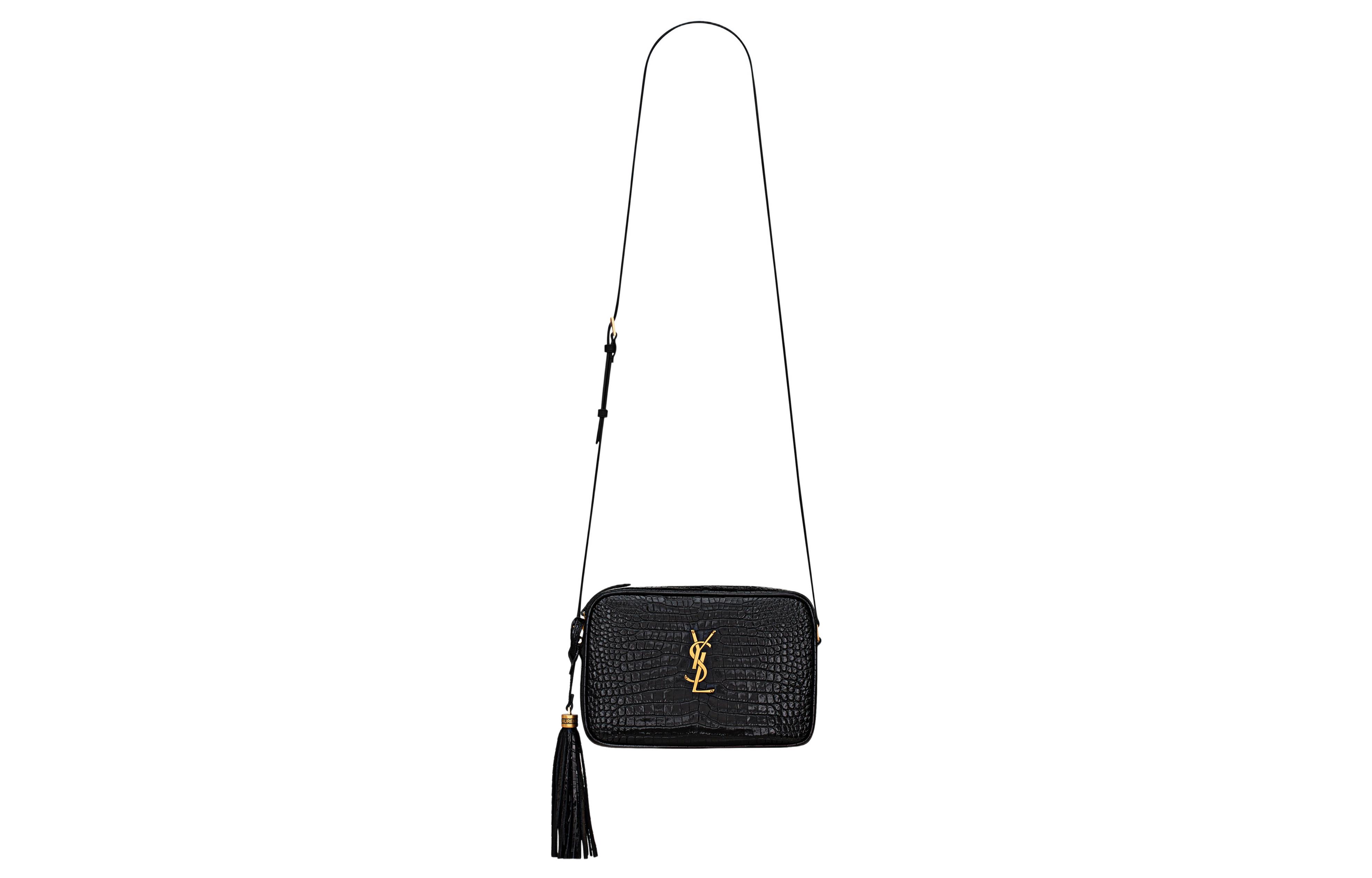 LOU Кожаная сумка через плечо на пояс Женская Черная SAINT LAURENT — фото 2