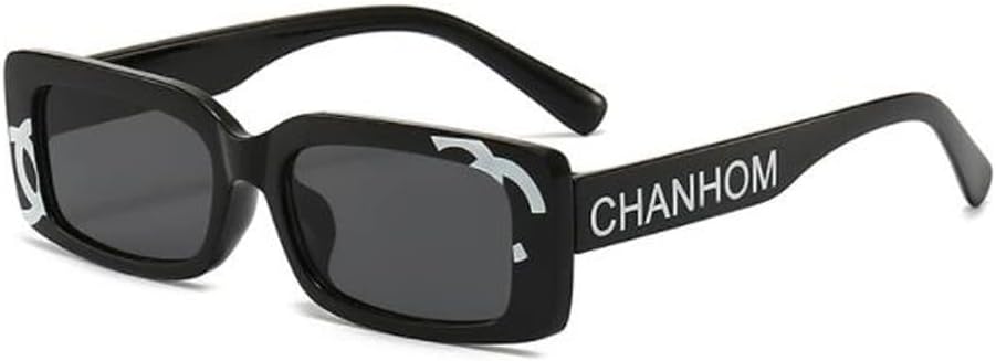 

Солнцезащитные очки в толстой квадратной оправе, солнцезащитные очки с буквами для женщин и мужчин, прямоугольные солнцезащитные очки с защитой от УФ-излучения UV400 star shop, Bright Black Grey