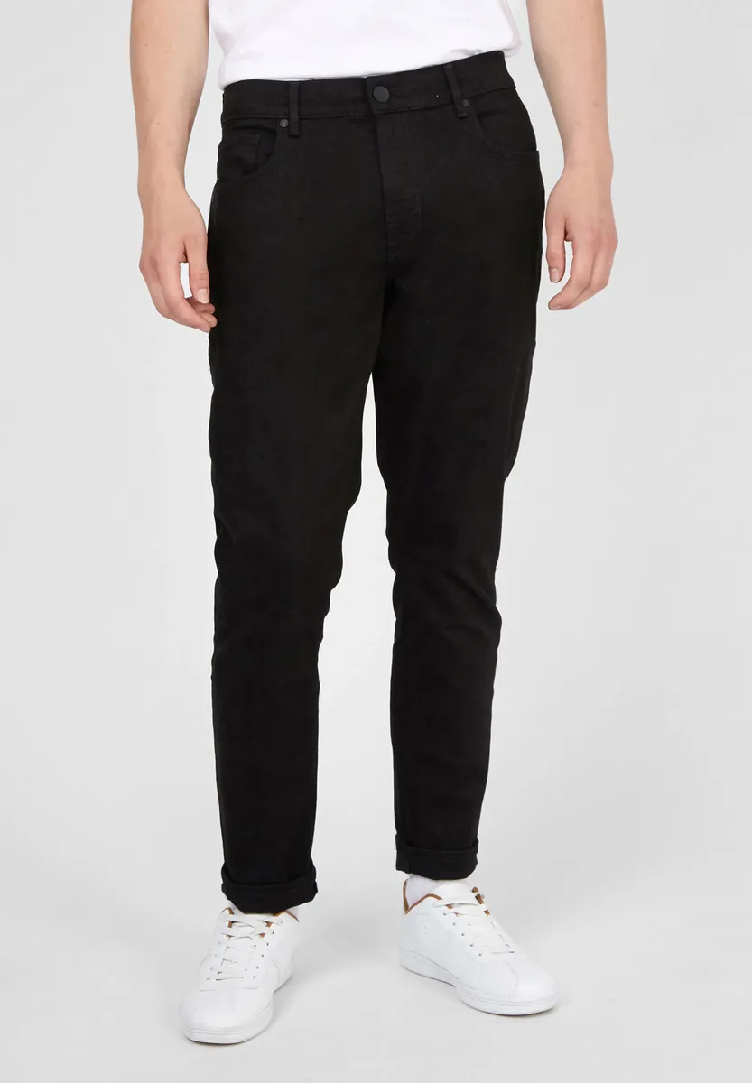 

Прямые джинсы Ben Sherman "Straight Black Jean", черные потертые джинсы прямого кроя, черный