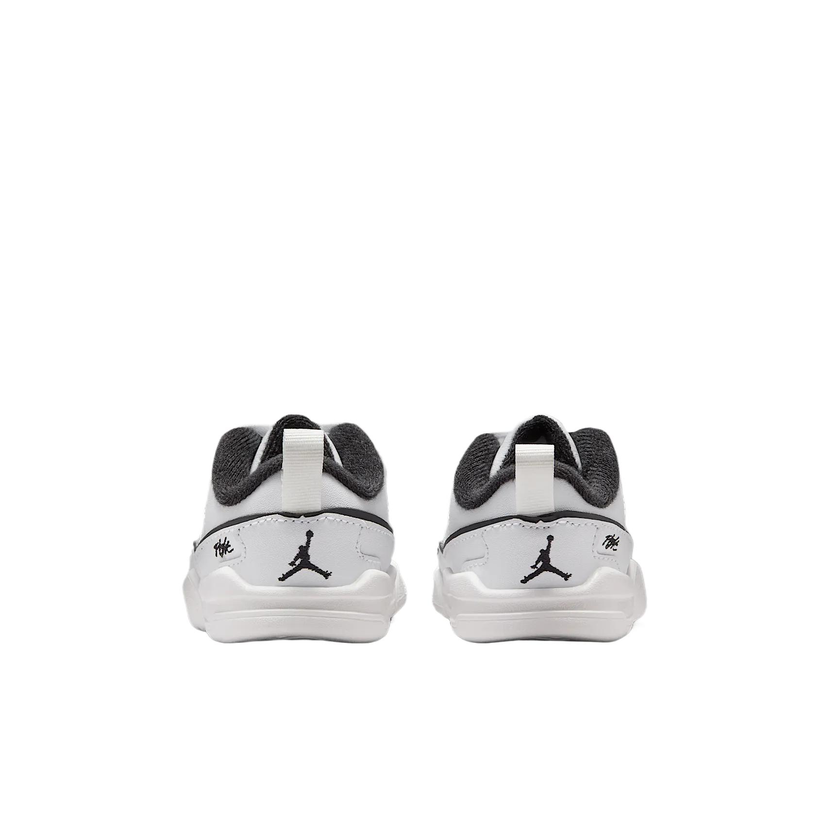 Jordan FLIGHT COURT нескользящие, устойчивые к истиранию, дышащие низкие детские ботинки White/Black Infant And Toddler — фото 4