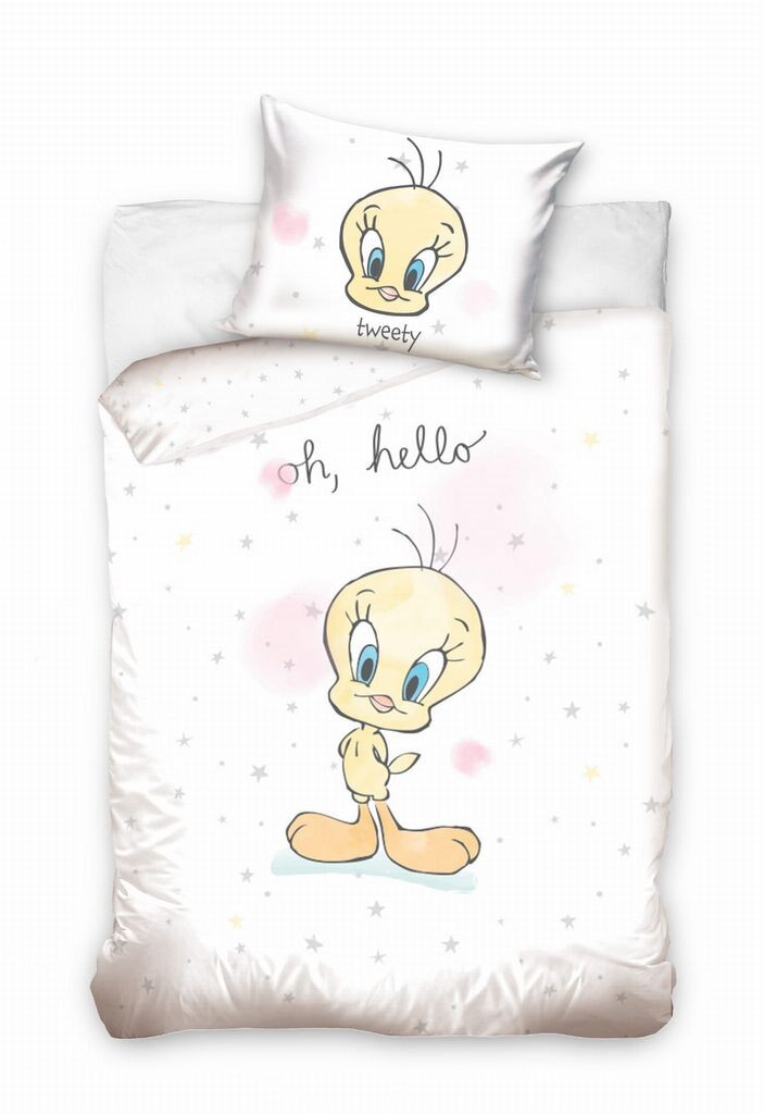 

Комплект постельного белья для малышей Looney Tunes Tweety, хлопок 100x135, 40x60, НОВИНКА PHU CARBOTEX