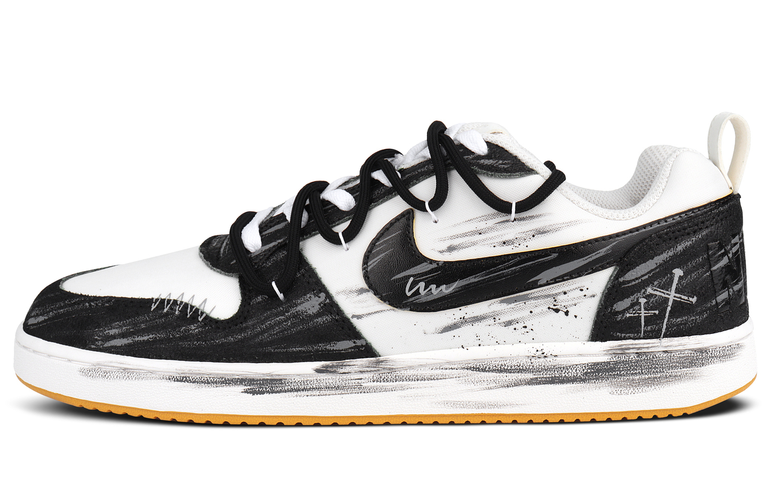 

Nike Мужские скейтерские кроссовки Court Borough Abrasion Resistant Low top Black White