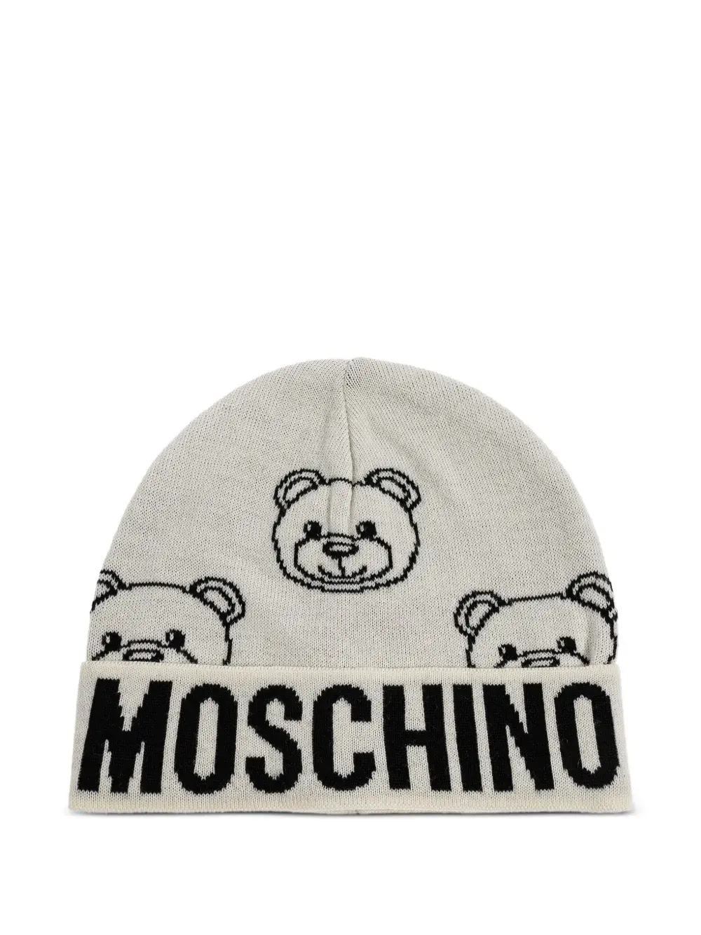 

Шапка бини с логотипом Moschino, серый