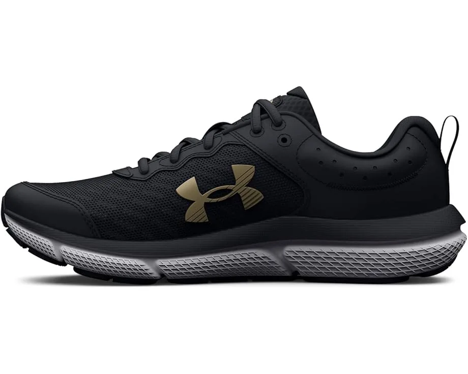 Кроссовки Under Armour Kids Assert 10 (Big Kid), Black/Black/Metallic GoldSee Less — фото 4