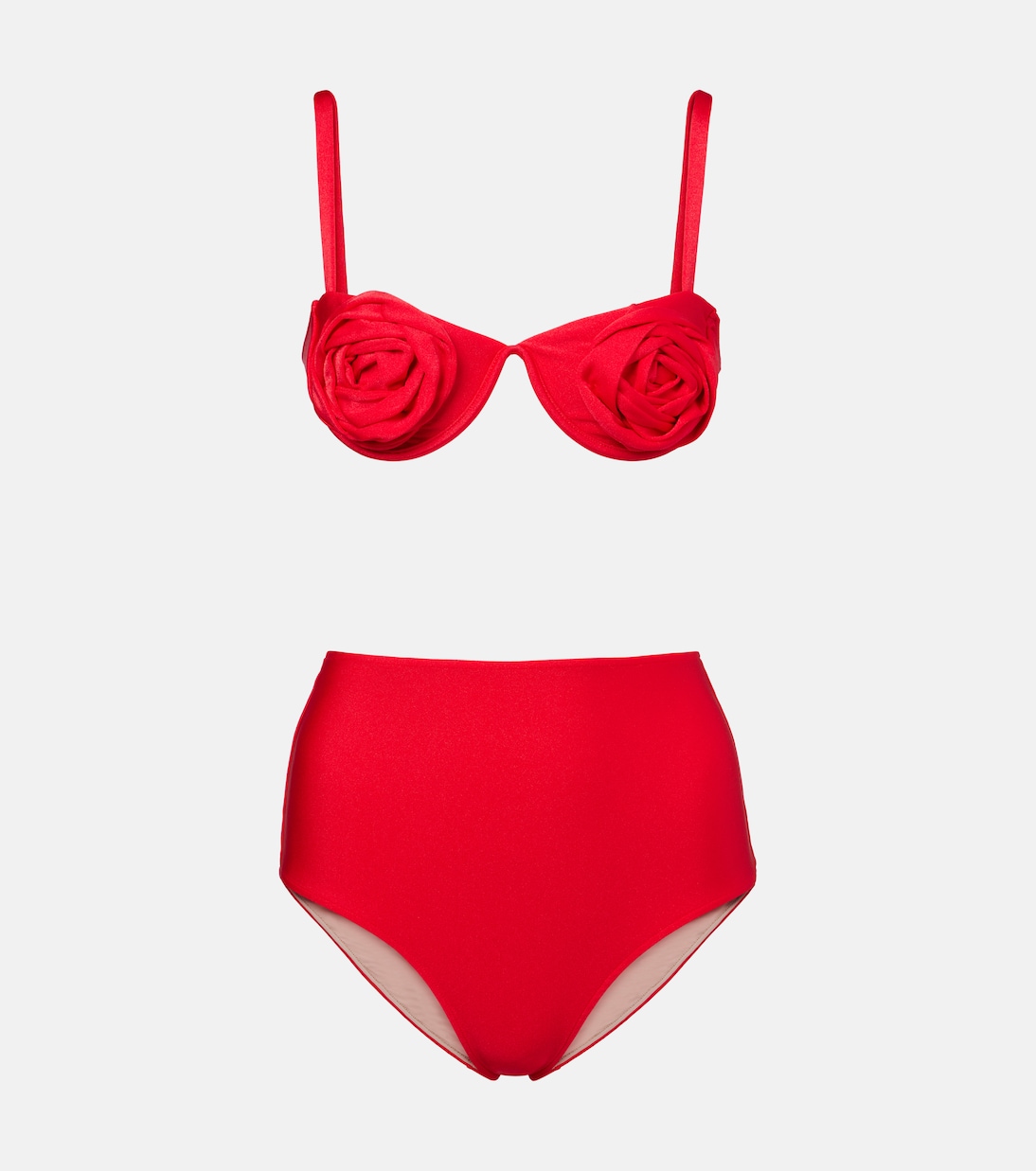 

Бикини с цветочными аппликациями Adriana Degreas, красный