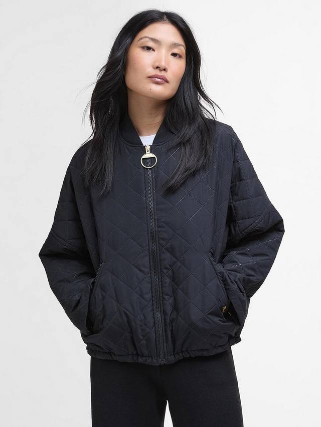 

Стеганая куртка- бомбер эмлин Barbour, цвет Black/Ancient