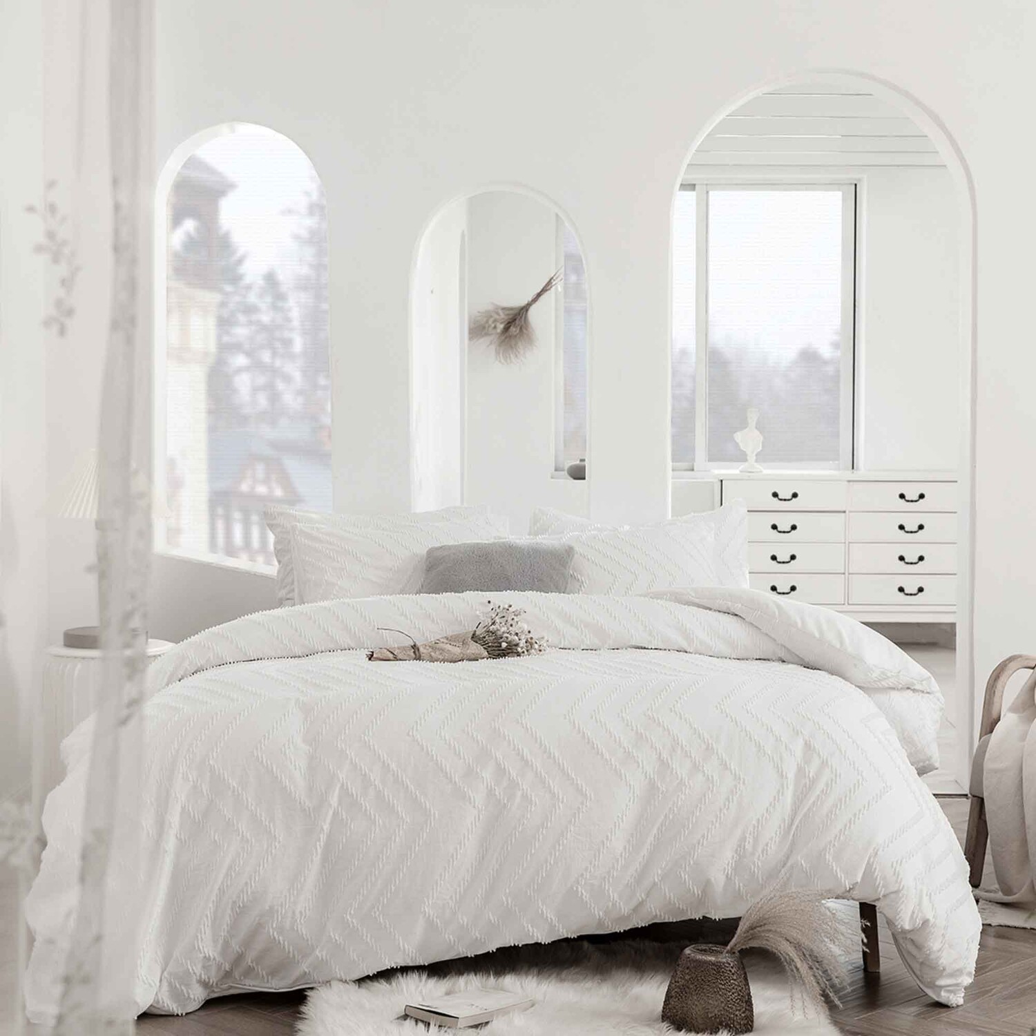 

Пододеяльник Peace Nest с наволочкой, цвет White 2