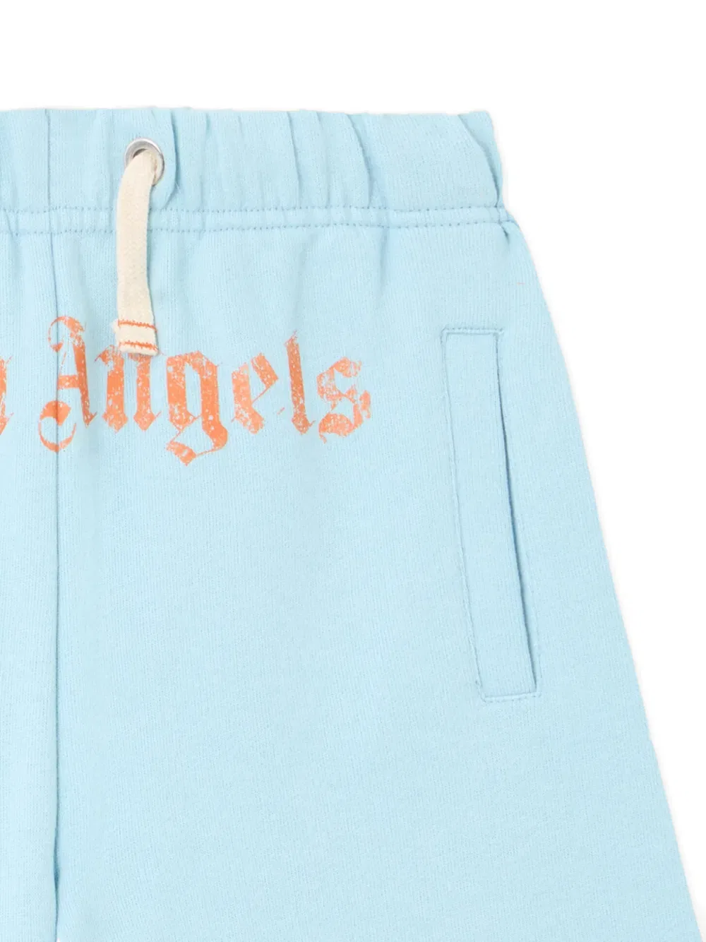 Шорты на шнуровке с логотипом Palm Angels Kids, синий — фото 3
