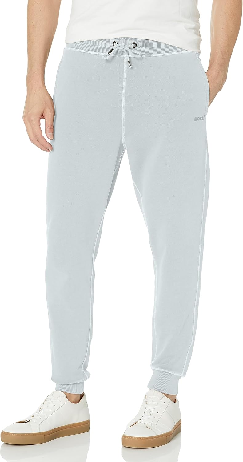 

BOSS Женские расслабленные спортивные штаны Hit Logo с манжетами, High Rise Grey