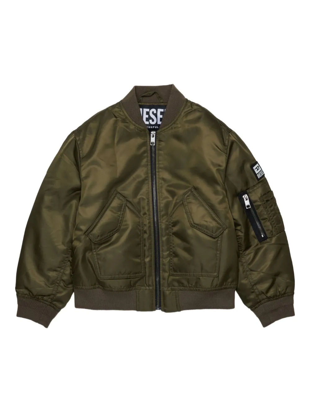

Бомбер на молнии Diesel Kids, зеленый