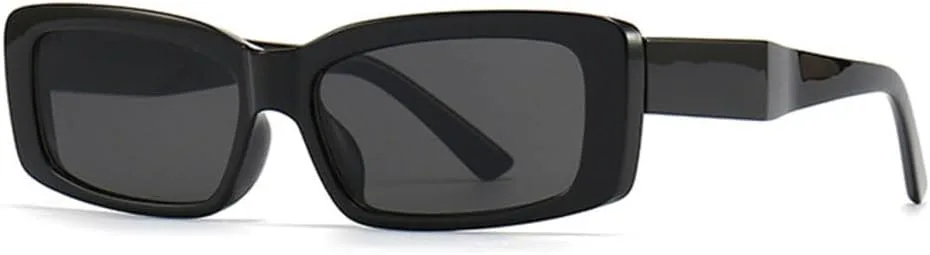 

Женские солнцезащитные очки прямоугольной формы, ретро-очки, защита от УФ-излучения UV400, мужские модные солнцезащитные очки светло-серого цвета generic, Black Gray