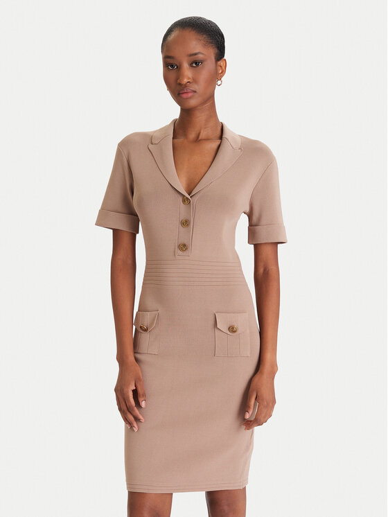 

Вязаное платье slim fit W5YK29 Z0130 Guess, бежевый