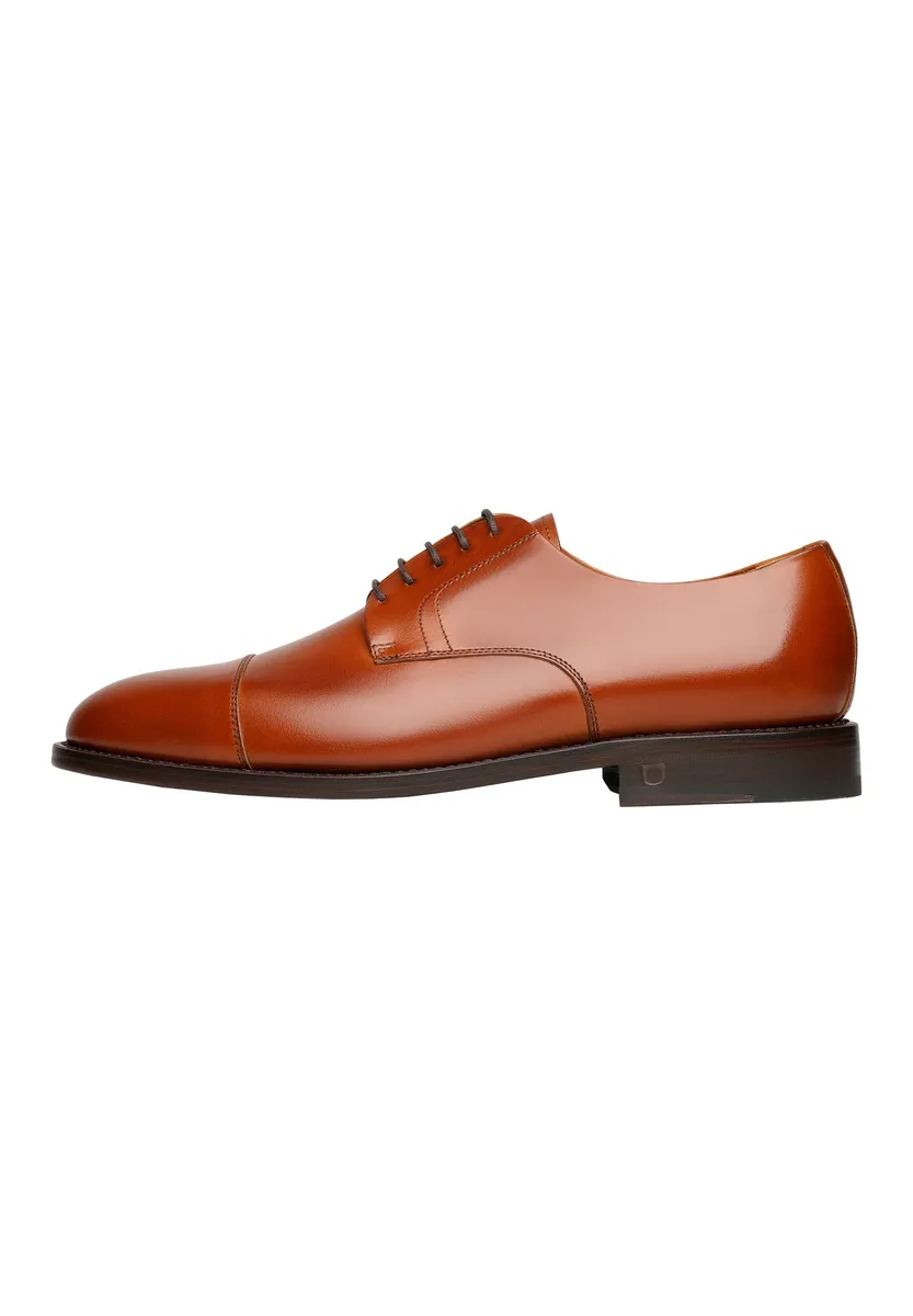 

Туфли на шнуровке Henry Stevens "Winston CD business Shoes", мужские полуботинки кожаные ручной работы, костюмные туфли, цвет Cognac