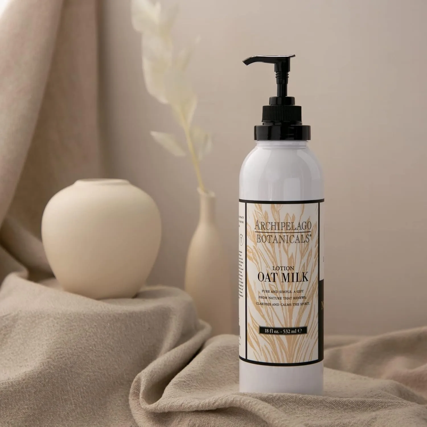 Archipelago Botanicals Oat Milk Lotion, увлажняющий лосьон для тела, питает и успокаивает сухую или чувствительную кожу, без парабенов и фталатов, 510 г (2 шт) 1,020.60 г (2 шт.), white — фото 3
