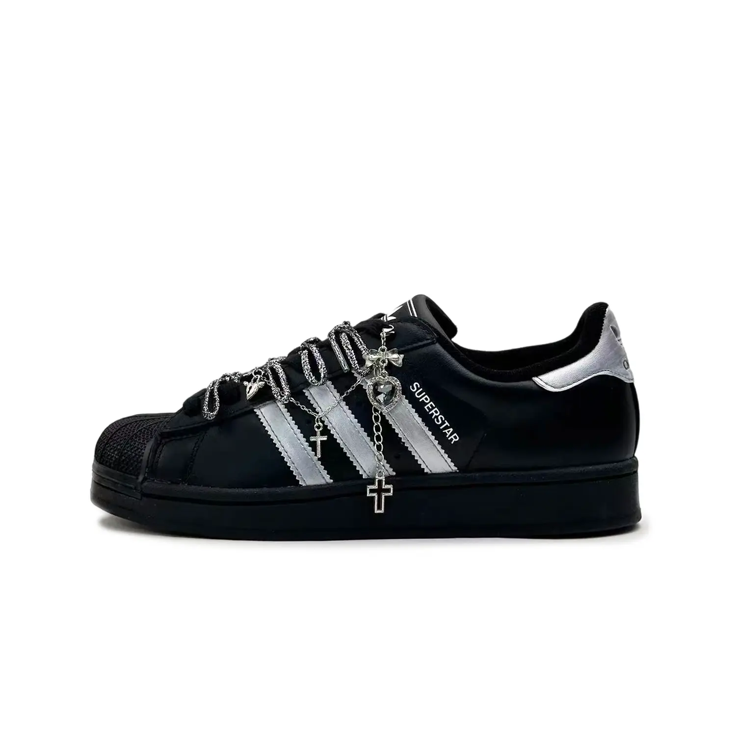 Adidas Originals Кроссовки для скейтбординга Superstar 2 черные подростковые — фото 3