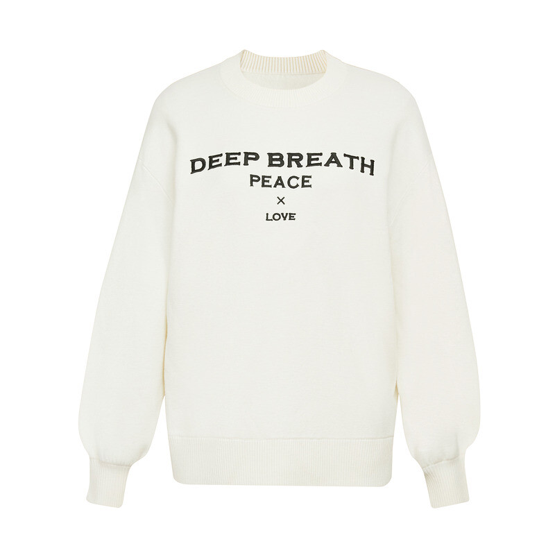 

Свитер Deep Breath с вышитыми буквами, белый