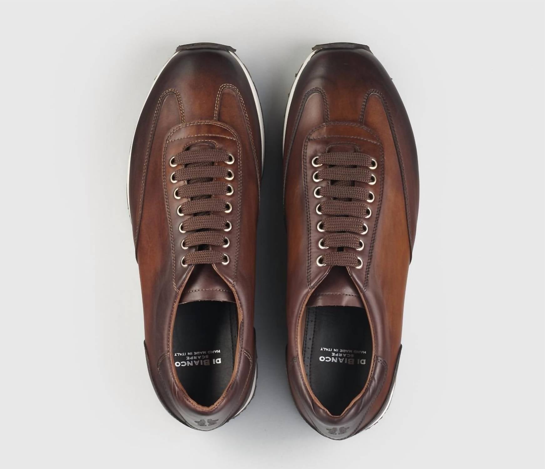 Мужские кеды Sb307 с обратным голенищем в стиле сомбреро, коричневые Scarpe di Bianco — фото 3