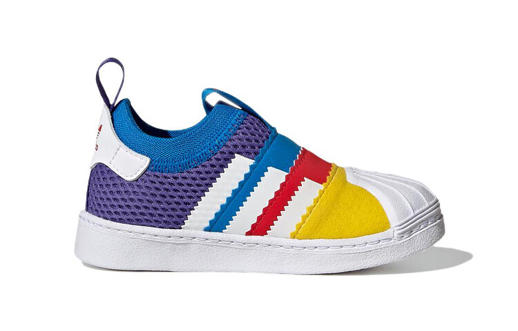 Слипоны Adidas Originals Superstar Series Toddler Shoes Baby комбинированные, мультиколор — фото 2