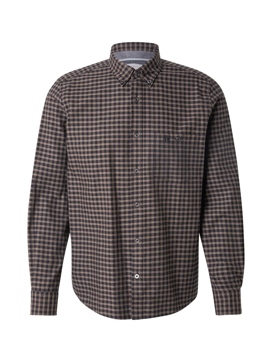 

Рубашка на пуговицах классического кроя s.Oliver, Brown/Black