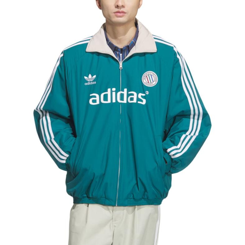 Куртка Adidas Originals DC REV PAD TT, бирюзовый/белый — фото 4