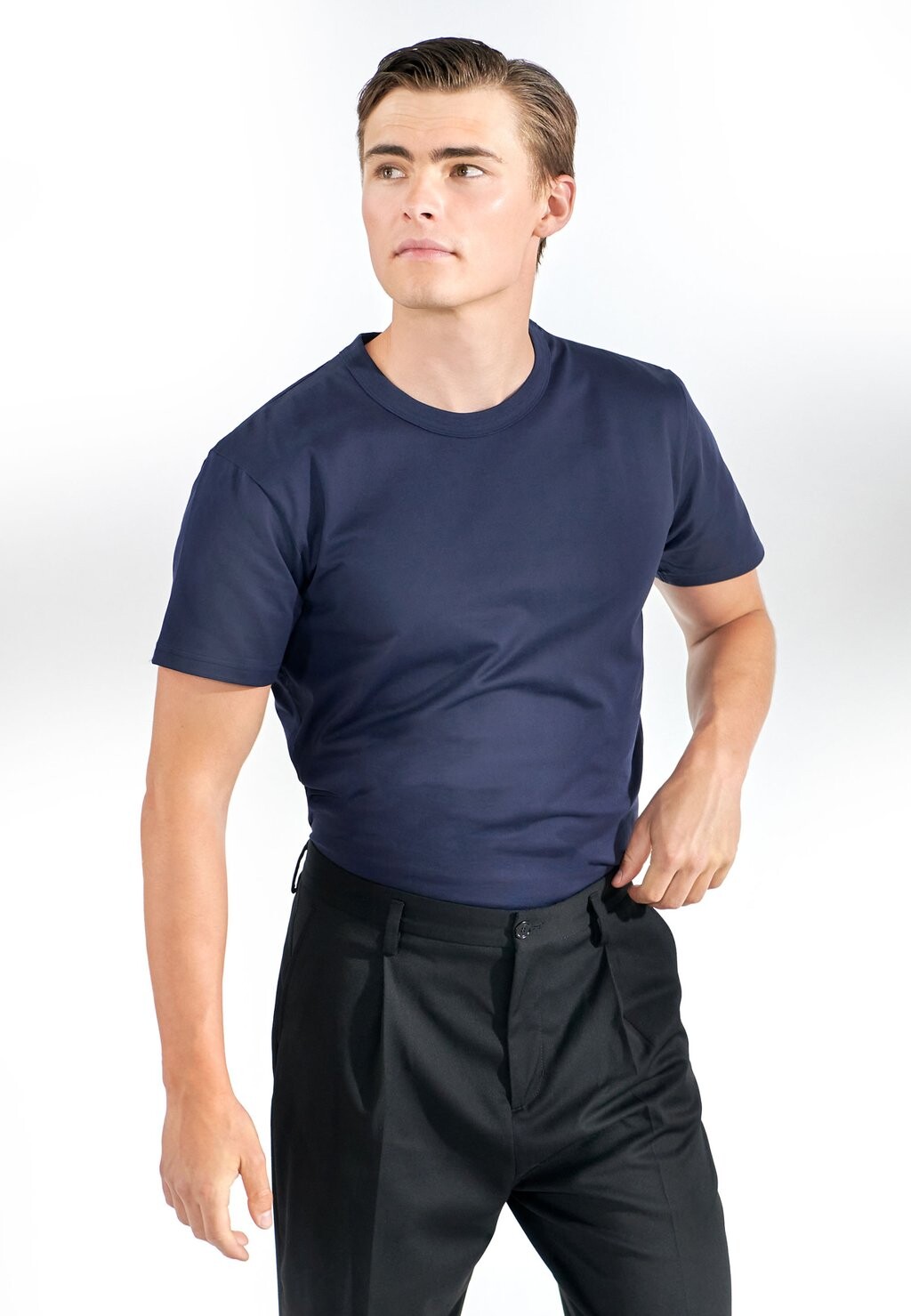 

Футболка базовая CREW NECK PIMA Bread & Boxers, цвет navy blue