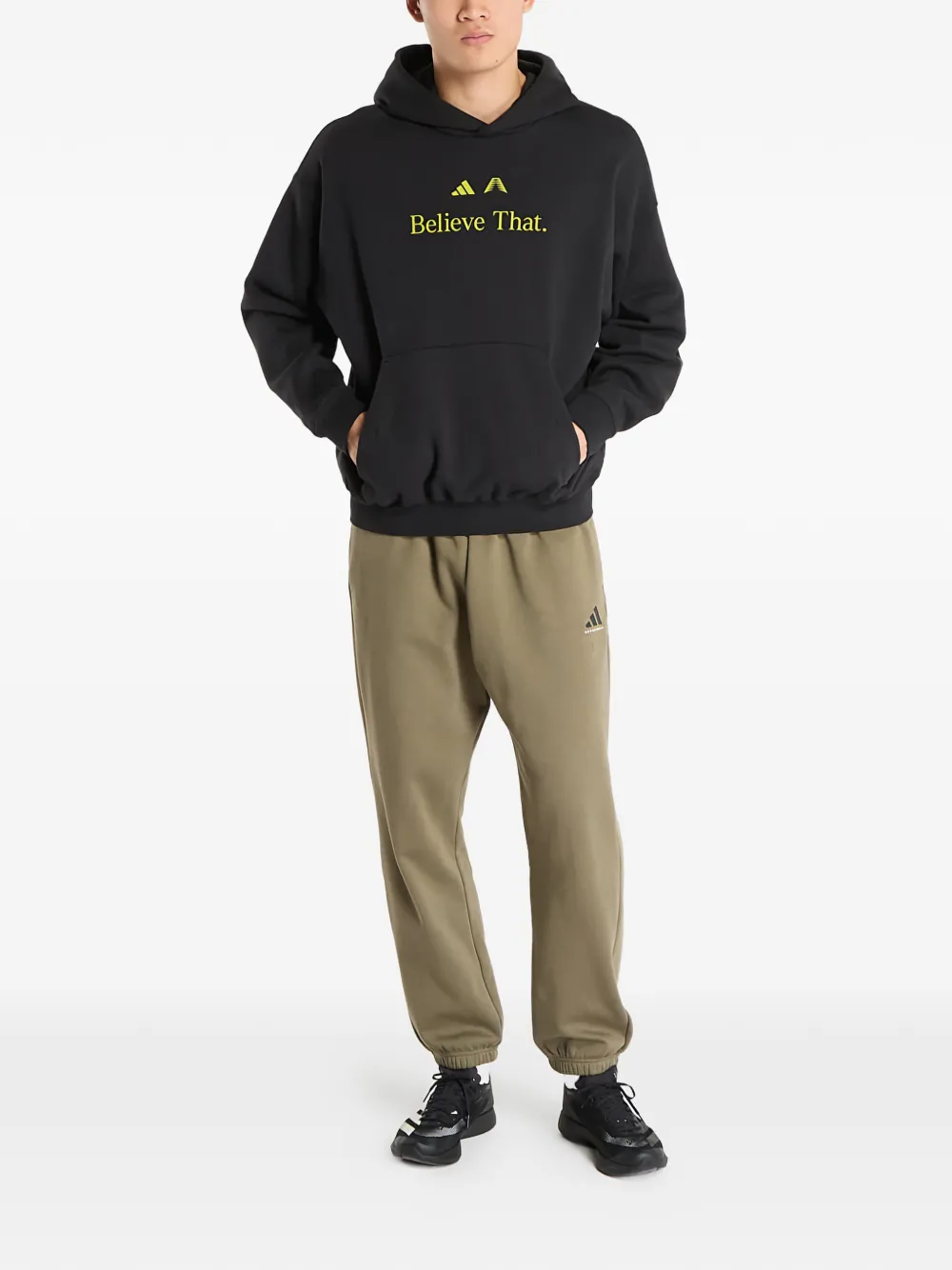 Худи с карманом-кенгуру X Anthony Edwards Adidas, черный — фото 2