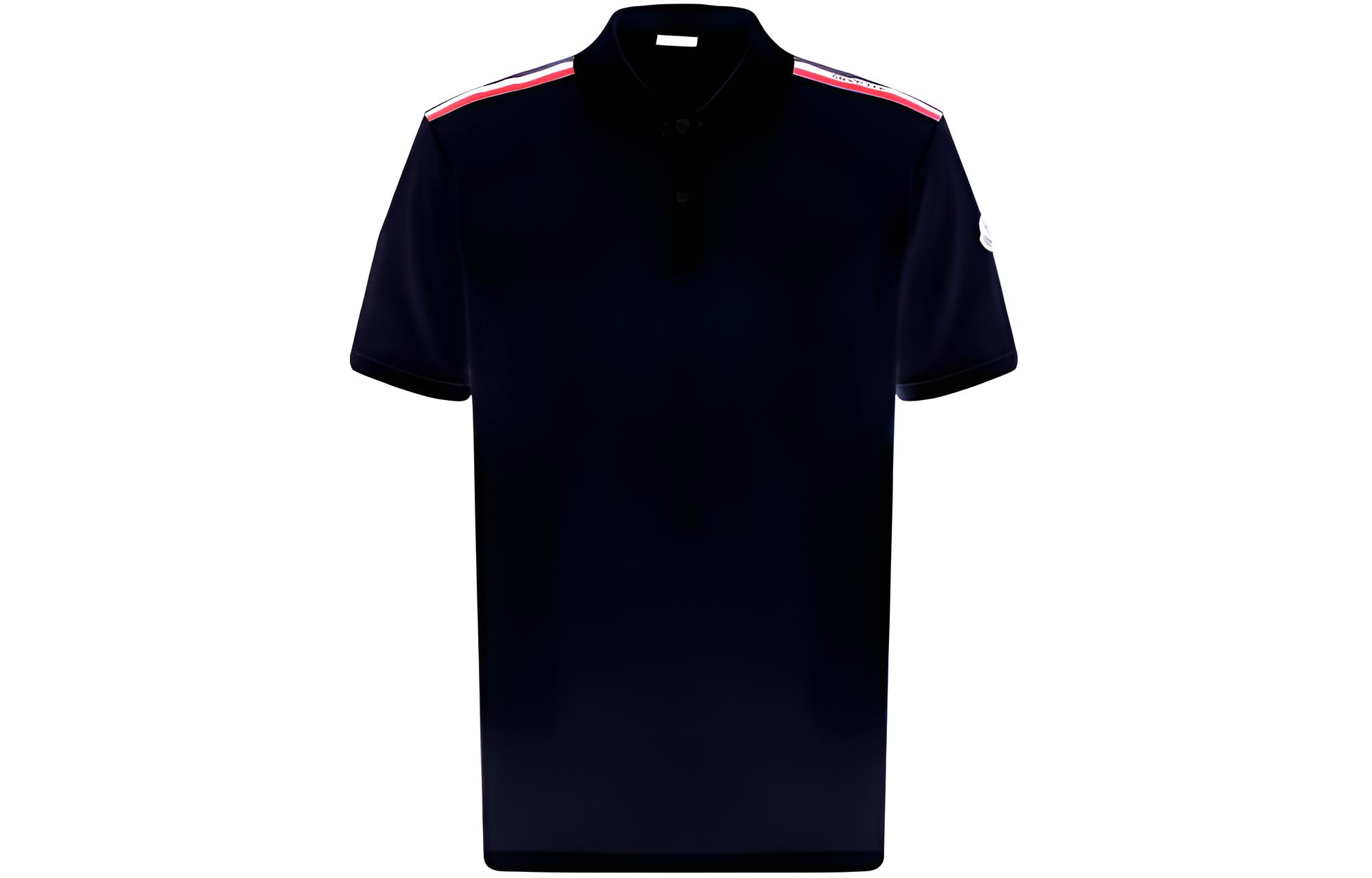 

Логотип Детализированная Поло Футболка Moncler, Синий