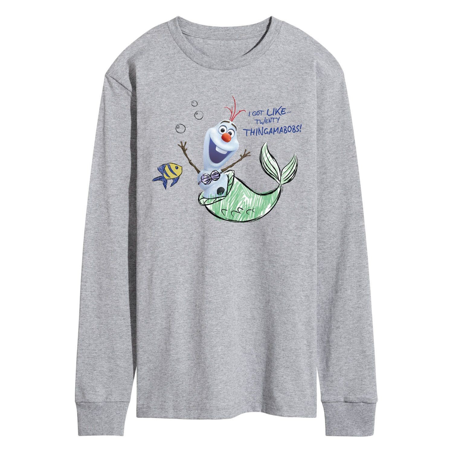 

Мужская футболка с длинными рукавами и рисунком русалки Disney's Frozen Olaf