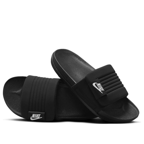 

Тапочки offcourt adjust slide 'black white' Nike, черный