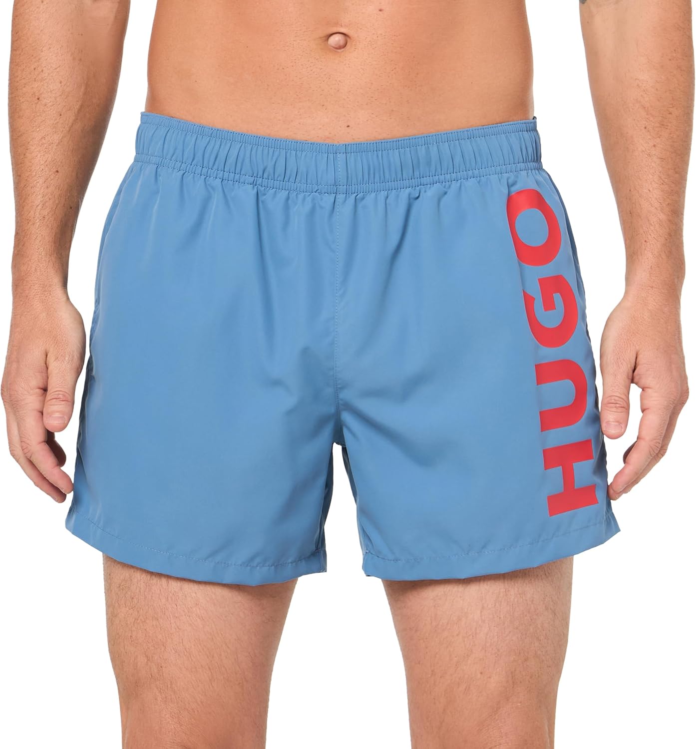 

Плавки-шорты Hugo Men's ABAS Vertical Logo, цвет Acai Blue Hugo Boss