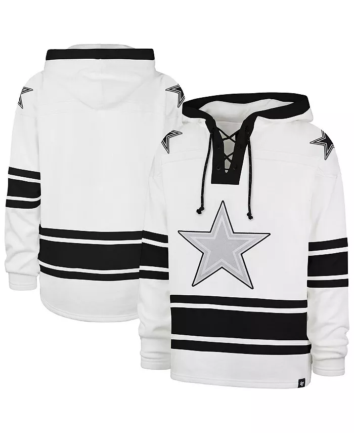 

Мужская белая толстовка с капюшоном Dallas Cowboys After Image Superior Lacer Pullover Hoodie '47 Brand